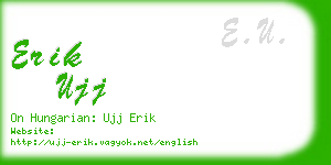 erik ujj business card